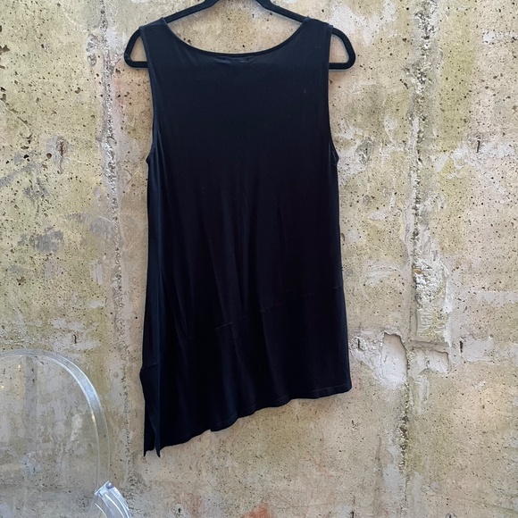 Eileen Fisher Asymmetrical Tank Top / Tunic, Black, Small - Picture 3 of 8